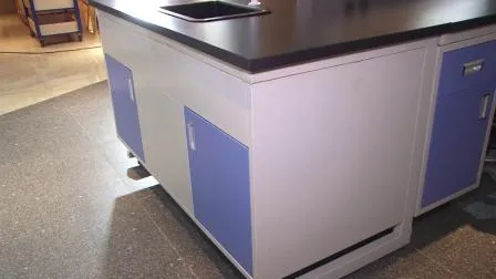 School Laboratory Furniture Wooden Teacher Lab Table with Water Drop