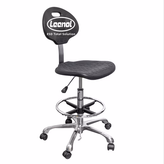 School Science Lab Furniture Laboratory Drehbarer ESD-Bürostuhl aus PU-Leder